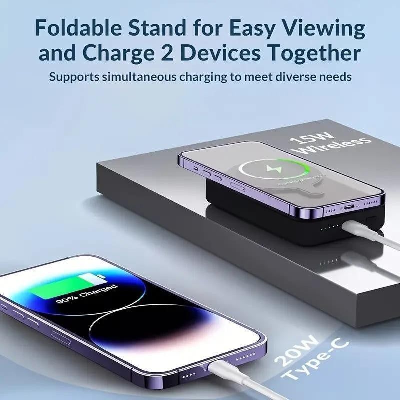 MagSafe Mini 5000mAh Wireless Magnetic Power Bank - Portable Charger for US Users