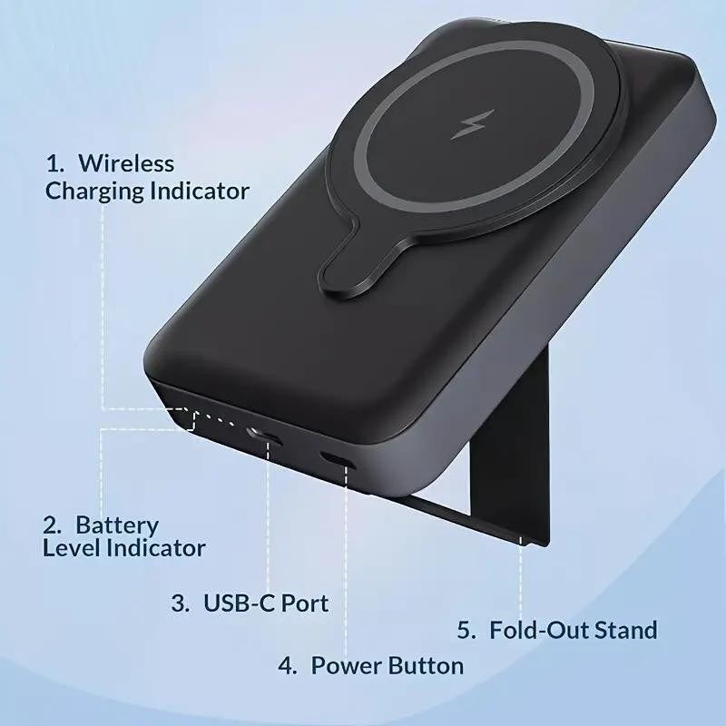 MagSafe Mini 5000mAh Wireless Magnetic Power Bank - Portable Charger for US Users